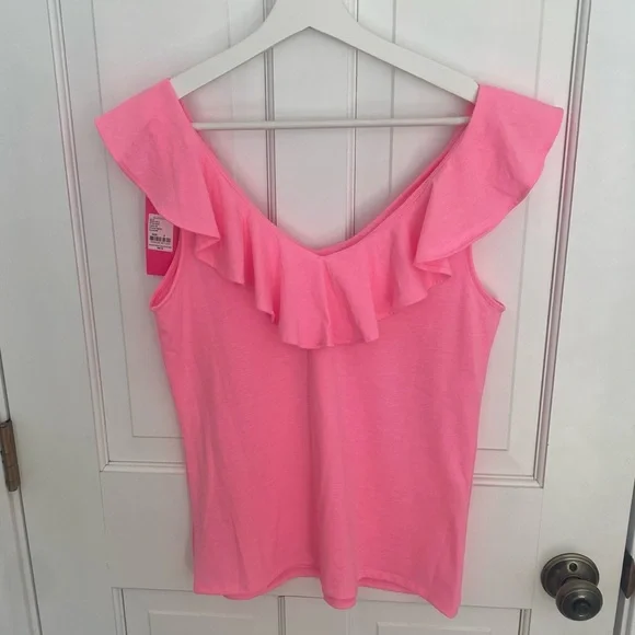 NWT - Lilly Pulitzer Alessa Top, Pelican Pink, size Small - Picture 3 of 7